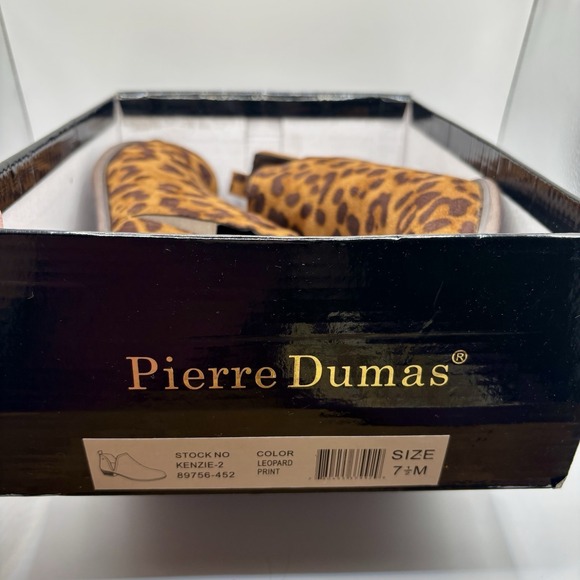 Pierre Dumas Kenzie 2 Leopard Print Slip On Ankle Boots Womens New in Box Boho - Picture 16 of 16